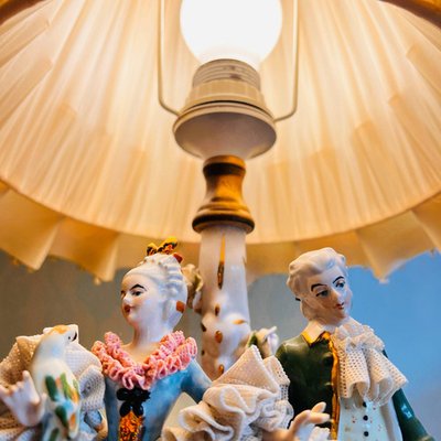 Lampe De Chevet Vintage - Poupée En Porcelaine - Collection - Occasion