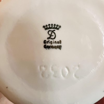 Vintage Dresdner Damenfigur aus Spitze aus Porzellan