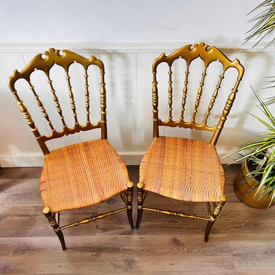 Set of Chiavari Dining Room Chairs by Fratelli Levaggi, Italy