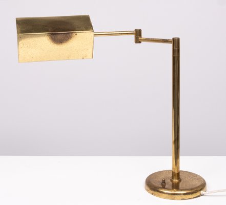 Brass Swing Arm Desk Lamp, Germany, 1970s for sale at Pamono