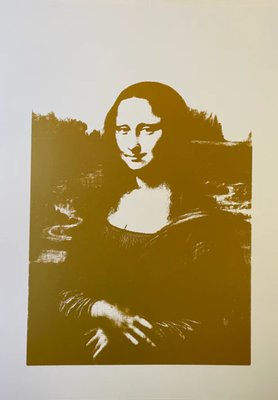 Andy Warhol, Mona Lisa Gold auf Weiß, Siebdruck bei Pamono kaufen