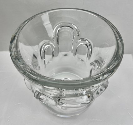 Seau à champagne en cristal Lancel Paris à glace glaçons ancien vintage