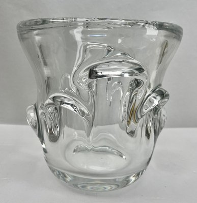 Large Clear Crystal Champagne Wine Bucket from Val Saint Lambert