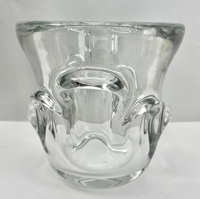 Large Clear Crystal Champagne Wine Bucket from Val Saint Lambert