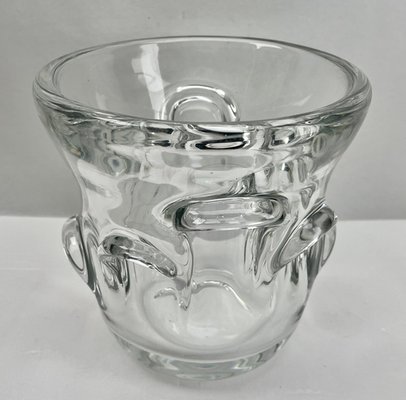Large Clear Crystal Champagne Wine Bucket from Val Saint Lambert