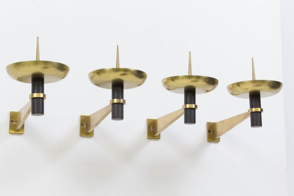 Mid Century French Modern Wall Candle Sconces 1950s Set Of 4 Mid Century French Modern Wall Candle Sconces 1950s Set Of 4