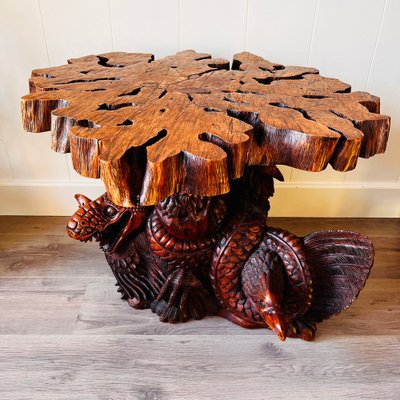 Handscraped Rustic Table Hand Carved Tables Hand Carved End Table Info | My Antique Furniture