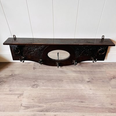 Dutch Coat Rack with Beveled Mirror for sale at Pamono