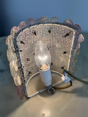 Mid-Century Murano Glass Wall Lamp attributed to Barovier