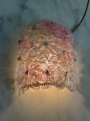 Mid-Century Murano Glass Wall Lamp attributed to Barovier
