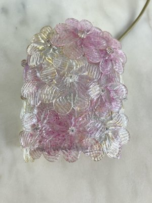 Mid-Century Murano Glass Wall Lamp attributed to Barovier