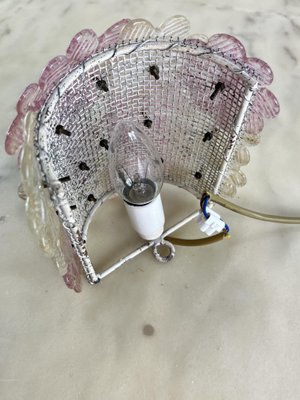 Mid-Century Murano Glass Wall Lamp attributed to Barovier