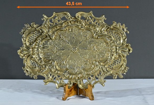Mittleres Tischtablett aus Bronze im Rocaille-Stil bei Pamono kaufen