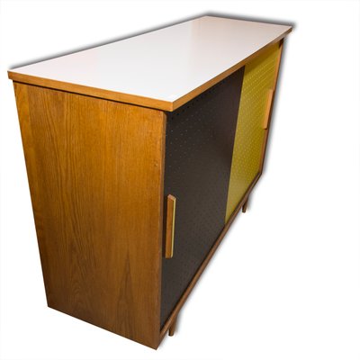 Mid Century Cabinet With Sliding Doors From Interier Praha 1960s