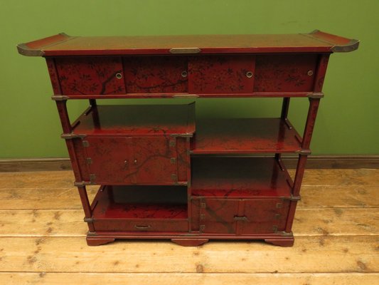fitted lace wedding dress An Antique English Red and Gold Chinoiserie Chest of Drawers Dresser c –  The Parsons Nose Antiques main image 0
