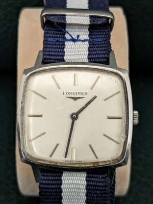 Reloj mecanico Tank vintage cuadrado de Longines anos 50 en venta en Pamono