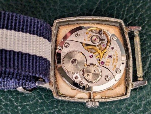 Vintage Square Tank Mecanical Watch from Longines 1950s