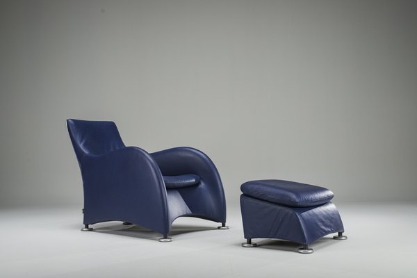 Set of Loge Lounge Chair & Ottoman by Gerard Van Den Berg for