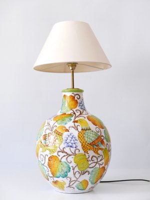 Large Mid-Century Modern Ceramic Table Lamp by Romano Innocenti