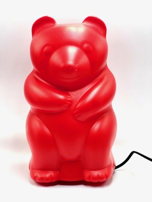 Lumibär ドイツ製熊ランプ赤 Vintage German Red Gummy Bear Table Lamp, 1990s for sale at Pamono