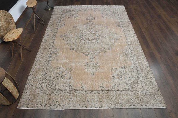 Vintage Turkish Orange Rug, 1960s for sale at Pamono