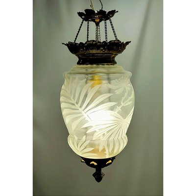 A Patinated Brass Lantern A Patinated Brass Lantern