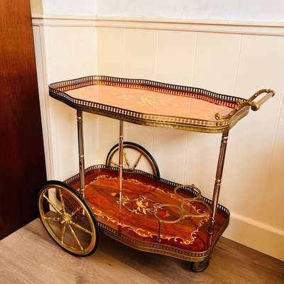 Chariot De Bar Doré 3 Niveaux Avec Rangement Bouteilles Et L 924173