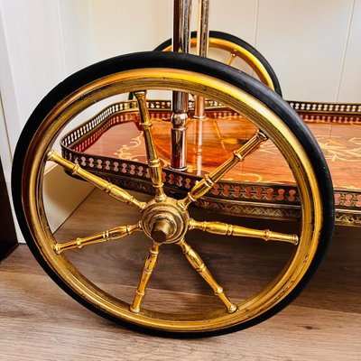 Desserte chariot vintage Doré Laiton/Verre Desserte chariot vintage Doré Laiton/Verre