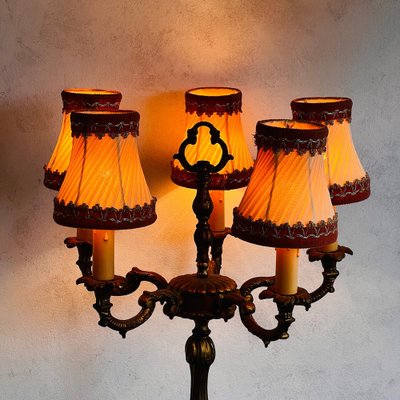 Antique Floor Lamp in Bronze for sale at Pamono