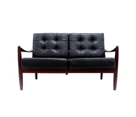 Danish Leather 2 Seater Sofa