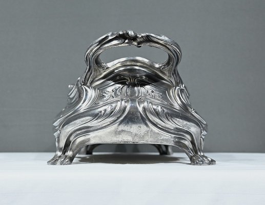 Silvered Bronze Planter by Victor Saglier for sale at Pamono