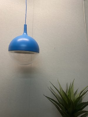 Vintage Space Age Blue Väster Pendant Lamp by Knut Hagberg for