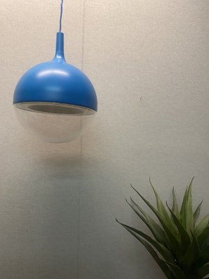 Vintage Space Age Blue Väster Pendant Lamp by Knut Hagberg for