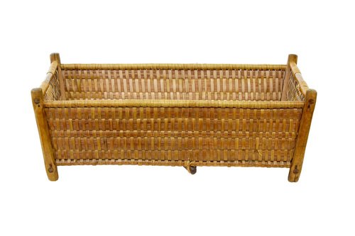 Skandinavischer gewebter Korb aus Kiefernholz, 19. Jh., 1890er bei Pamono kaufen