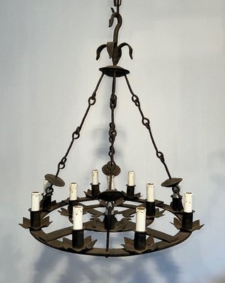 Gothic Form Brass 2 Tier 12 Light Chandelier Gothic Form Brass 2 Tier 12 Light Chandelier