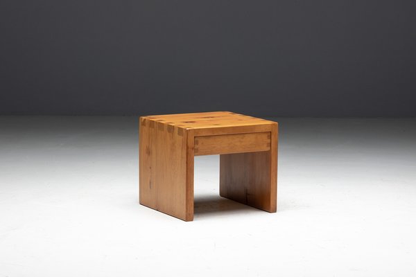 Pine Bedside Table by Charlotte Perriand, France, 1960s for sale