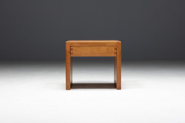 Pine Bedside Table by Charlotte Perriand, France, 1960s for sale