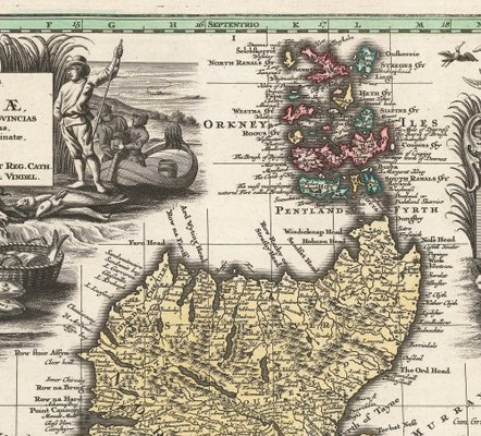 18th Century Map of Scotland for sale at Pamono