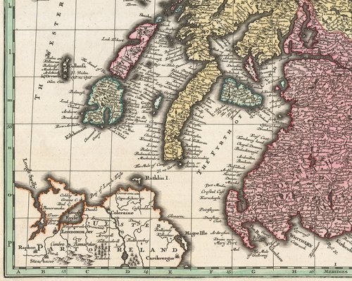 18th Century Map of Scotland for sale at Pamono