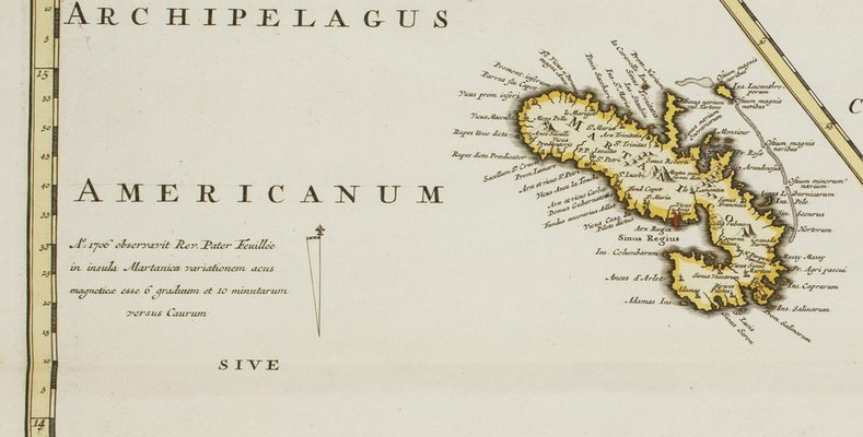 Early 18th Century Map of the Caribbean for sale at Pamono