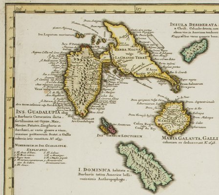 Early 18th Century Map of the Caribbean for sale at Pamono