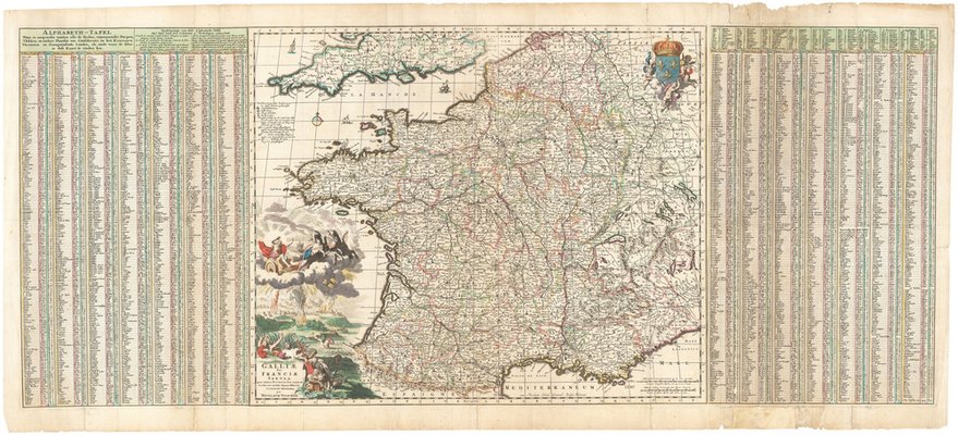 フランスアンティーク　MAP フランス アンティークマップ 古地図 ビンテージ 地図 図版