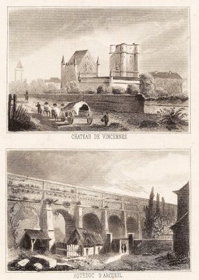 Paris and Surrounding Areas Map, Mid 19th Century for sale