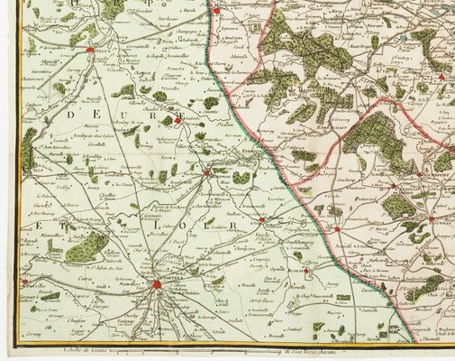 The Environs of Paris Map, Early 19th Century for sale at Pamono