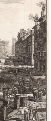 Piranesi, View of the Piazza Navona, 1800s, Etching for sale at Pamono