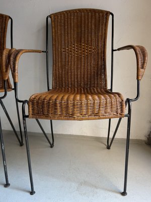 iron rattan chair