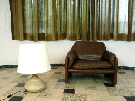 Swiss DS61 Leather Easy Chair from De Sede, 1960s for sale at Pamono