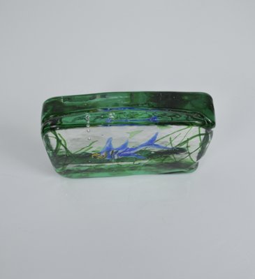 Murano Glass Aquarium Block by Alfredo Barbini for Cenedese, 1950s