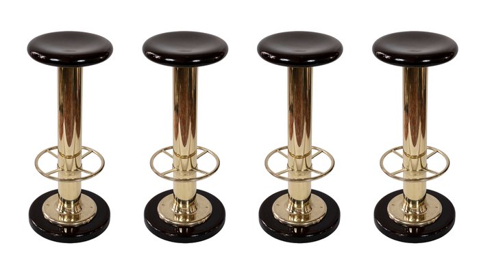 Brass and wood bar stools sale