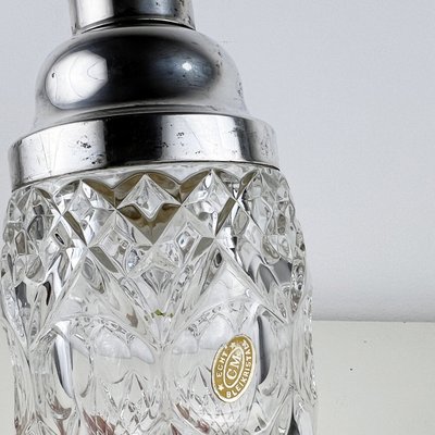 JOYCEMALL - Shaker per cocktail in vetro, 411 g, con tappo e filtro in acciaio inox, per uso domestico e bar whisky, argento